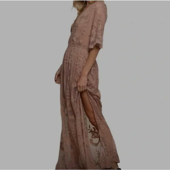 POL Crochet Lace Romper/Maxi Dress Size M/L - Picture 8 of 8